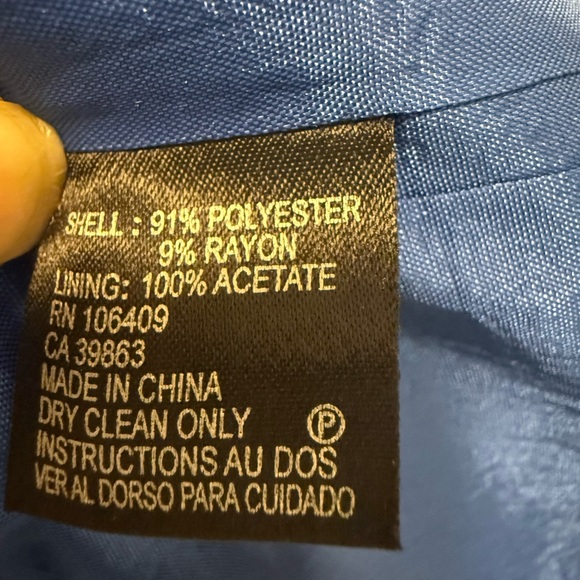 Tahari ASL Blue 2-Piece Suit Set Size 8 Sheath Dress & Cropped Blazer - Picture 5 of 11